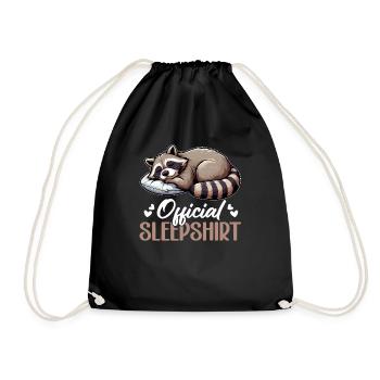 Chemise de nuit officielle Funny Raccoon - Sac de sport léger - noir - Devant