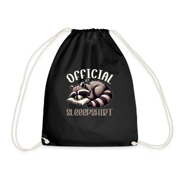 Chemise de nuit officielle Funny Raccoon - Sac de sport léger - noir - Devant
