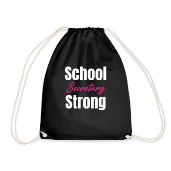 School Secretary Strong Deputy - Drawstring Bag - black - Front