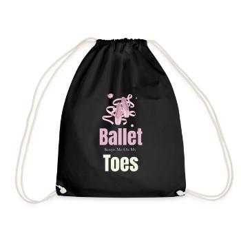 Le ballet me tient en haleine pour plus théâtral - Sac de sport léger - noir - Devant