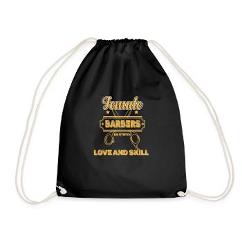 Hairdressers do it with love and skill. - Drawstring Bag - black - Front