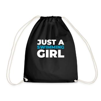 Nageuse Juste Une Fille Nageuse - Sac de sport léger - noir - Devant