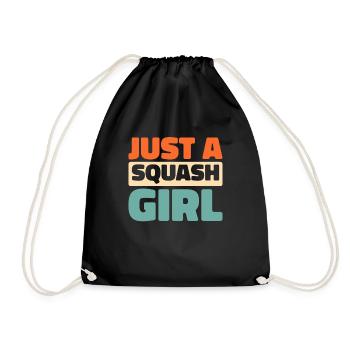 Squash Just A Squash Girl - Turnbeutel - Schwarz - Vorne