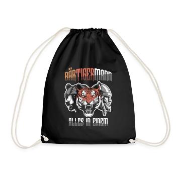 Homme barbu tout en un Viking - Sac de sport léger - noir - Devant