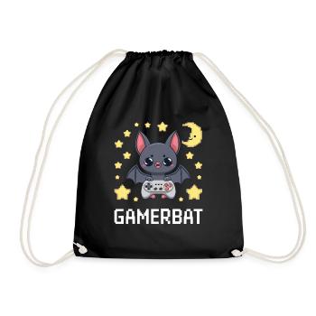 Mignon Gaming Bat Gamebat pour les amateurs de chauves-souris - Sac de sport léger - noir - Devant