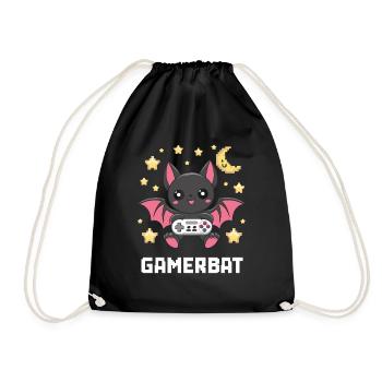Mignon Gaming Bat Gamebat pour les amateurs de chauves-souris - Sac de sport léger - noir - Devant