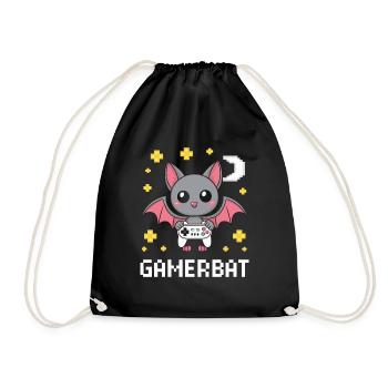 Mignon Gaming Bat Gamebat pour les amateurs de chauves-souris - Sac de sport léger - noir - Devant