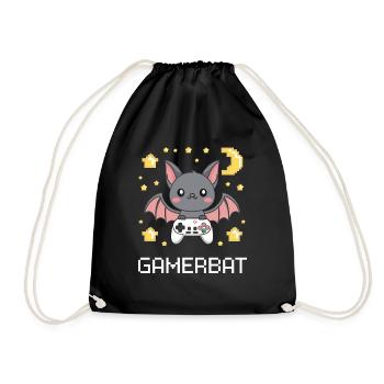Mignon Gaming Bat Gamebat pour les amateurs de chauves-souris - Sac de sport léger - noir - Devant