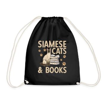 Chat siamois Chat siamois - Sac de sport léger - noir - Devant