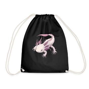 Axolotl - Drawstring Bag - black - Front