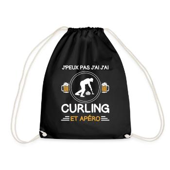 I can't I curling aperitif curler - Drawstring Bag - black - Front