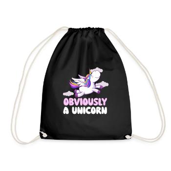 Évidemment une licorne - Licorne arc-en-ciel mystique - Sac de sport léger - noir - Devant