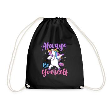 Sei immer du selbst - Mythical Animal Rainbow - Turnbeutel - Schwarz - Vorne