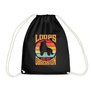 Rollerskater Party Loops My Obsession Gift Idea - Turnbeutel - Schwarz - Vorne