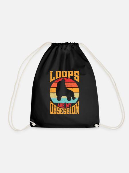 Rollerskater Party Loops My Obsession Gift Idea - Turnbeutel - Schwarz