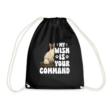 Siamese Cat Siamese Cat - Drawstring Bag - black - Front