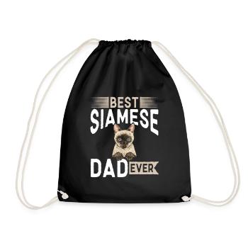 Siamese Cat Siamese Cat - Drawstring Bag - black - Front