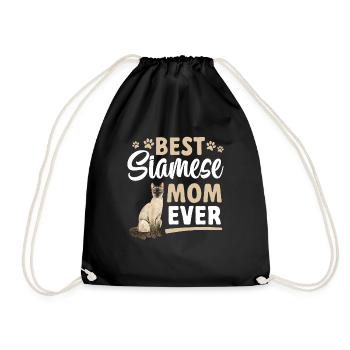 Chat siamois Chat siamois - Sac de sport léger - noir - Devant