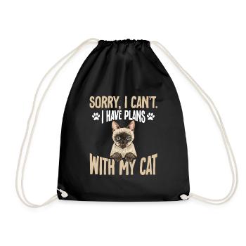 Chat siamois Chat siamois - Sac de sport léger - noir - Devant