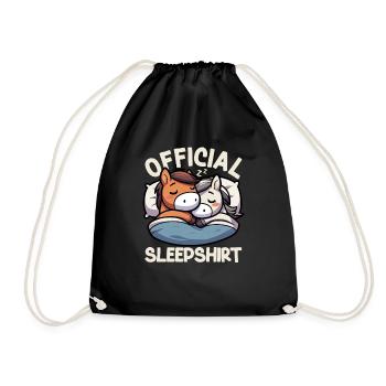 Chemise de nuit officielle Pyjama Funny Horse - Sac de sport léger - noir - Devant