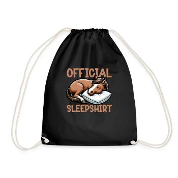 Chemise de nuit officielle Pyjama Funny Horse - Sac de sport léger - noir - Devant