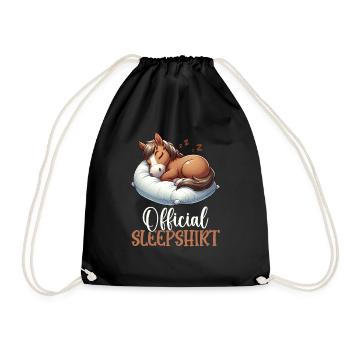 Chemise de nuit officielle Pyjama Funny Horse - Sac de sport léger - noir - Devant