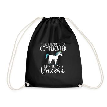 Il est temps d’être une licorne - Créature mystique magique - Sac de sport léger - noir - Devant
