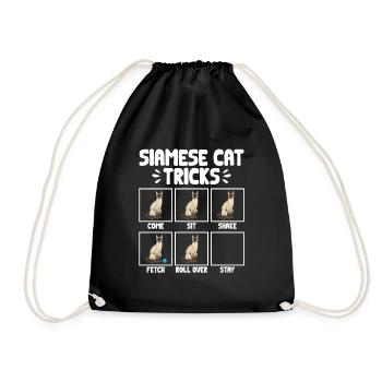 Chat siamois Chat siamois - Sac de sport léger - noir - Devant