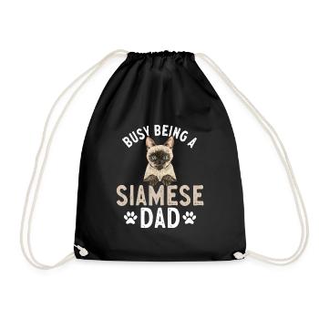 Siamese Cat Siamese Cat - Drawstring Bag - black - Front