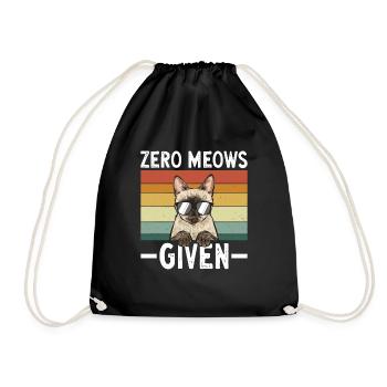 Siamese Cat Siamese Cat - Drawstring Bag - black - Front