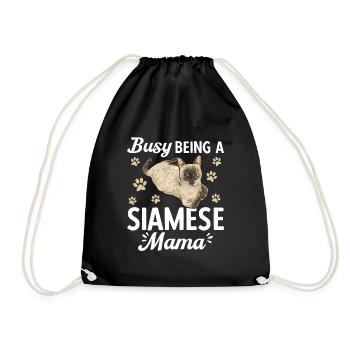 Siamese Cat Siamese Cat - Drawstring Bag - black - Front
