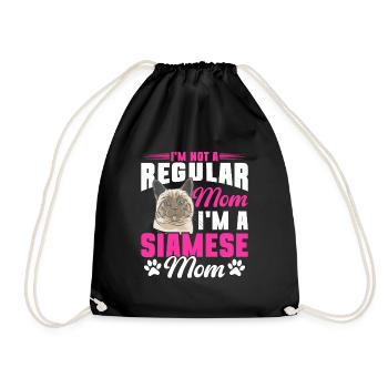 Chat siamois Chat siamois - Sac de sport léger - noir - Devant