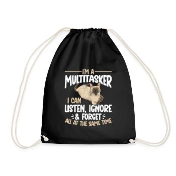 Siamese Cat Siamese Cat - Drawstring Bag - black - Front