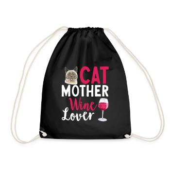 Siamese Cat Siamese Cat - Drawstring Bag - black - Front