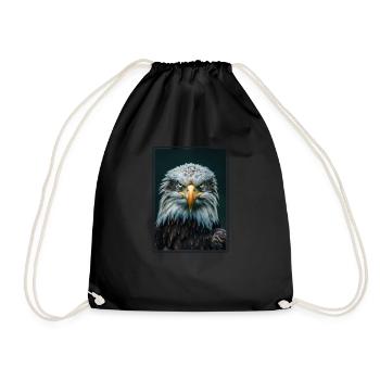 Pygargue à tête blanche Weißkopfseeadler - Sac de sport léger - noir - Devant