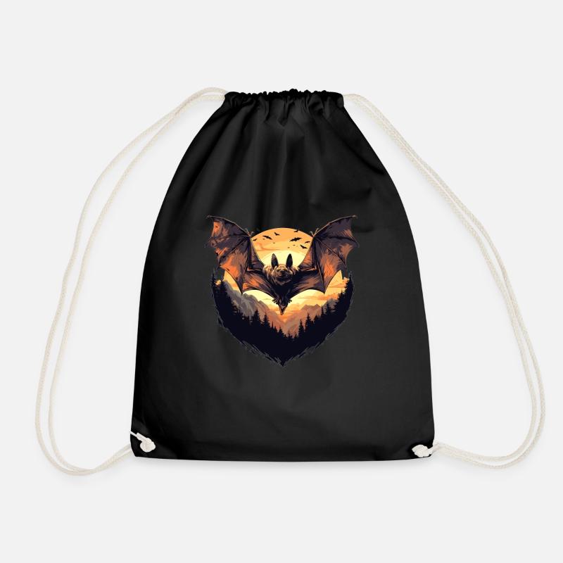 Bat Fledermäuse Fledermaus - Turnbeutel - Schwarz