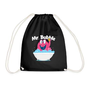 Mr. Bubble - Bubble Bath Hot Tub Wellness Badewanne - Turnbeutel - Schwarz - Vorne