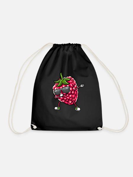 Beere Dancing Himbeeren Obst - Turnbeutel - Schwarz