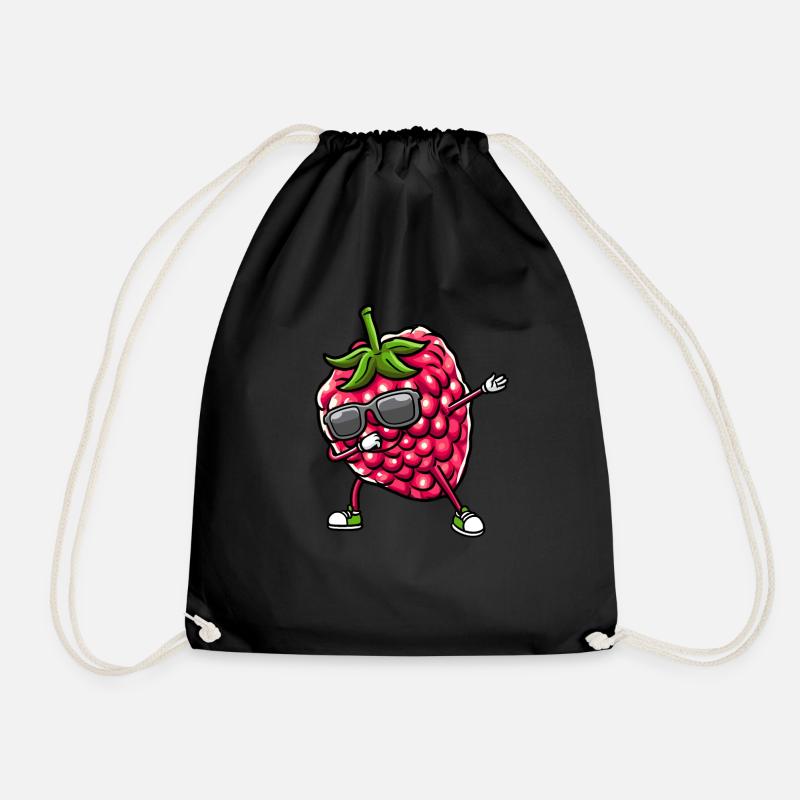 Beere Dancing Himbeeren Obst - Turnbeutel - Schwarz