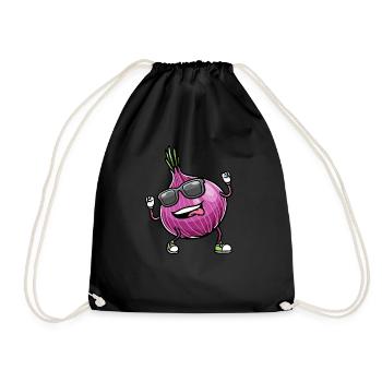 Légumes à l’oignon rouge - Sac de sport léger - noir - Devant
