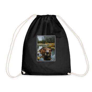 Beaver Biber - Sac de sport léger - noir - Devant