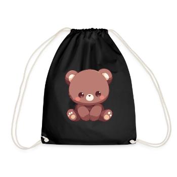 Bear Bären Bär - Turnbeutel - Schwarz - Vorne