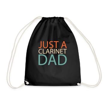 Klarinette Klarinettist Just A Clarinet Dad - Turnbeutel - Schwarz - Vorne