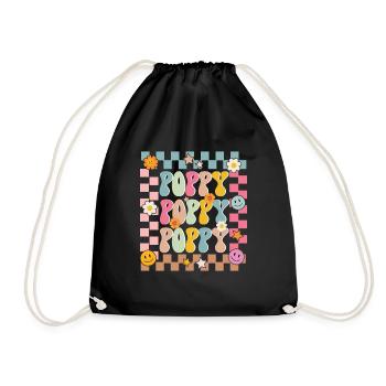 Groovy Grandpa Retro Matching Family Birthday - Drawstring Bag - black - Front
