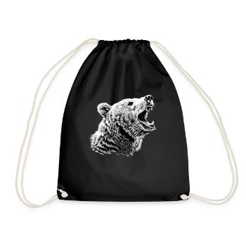 Bear Bären Bär - Turnbeutel - Schwarz - Vorne