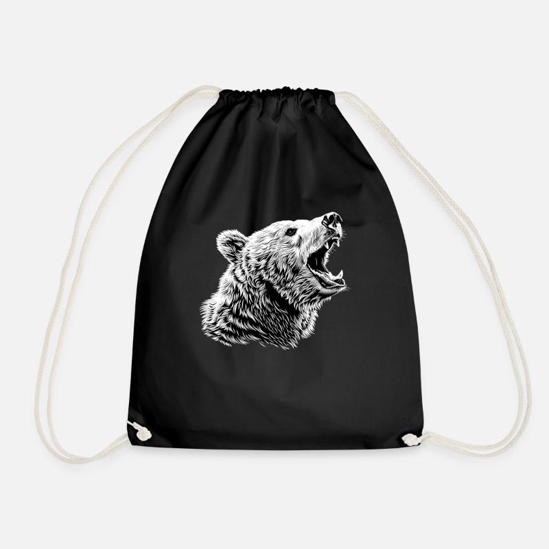 Bear Bären Bär - Turnbeutel - Schwarz