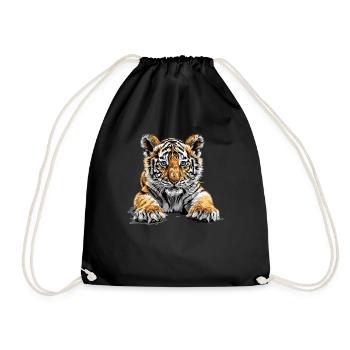 Tiger - Turnbeutel - Schwarz - Vorne