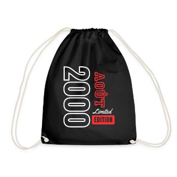 Cadeau d’anniversaire en édition limitée Août 2000 - Sac de sport léger - noir - Devant