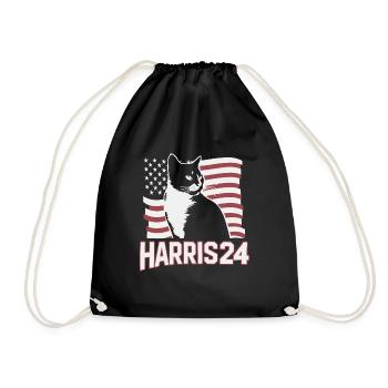 Kamala Harris 24 Cat Lady Supporter - Turnbeutel - Schwarz - Vorne