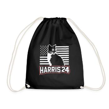 Kamala Harris 24 Cat Lady Supporter - Turnbeutel - Schwarz - Vorne